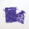 植絨花花紗袋 (紫色)